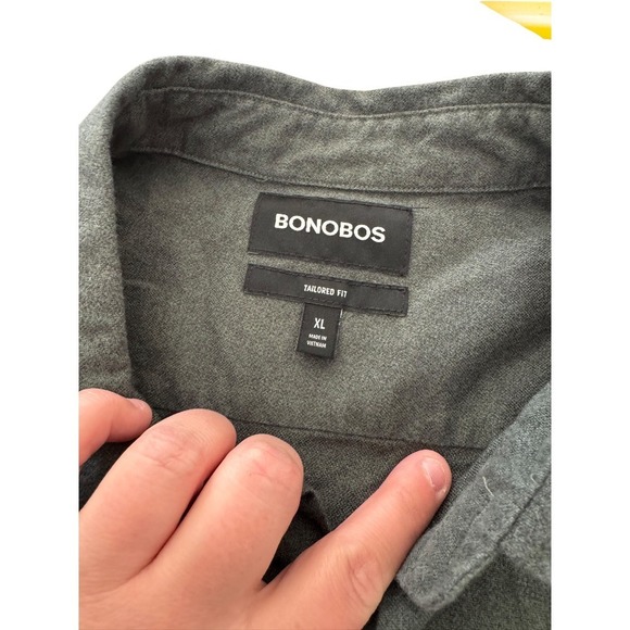 Bonobos Tailored Fit Green Button Down Shirt XL Cotton Career - Picture 2 of 5